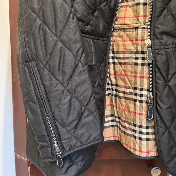 Burberry Quilted Riding Jacket Black XL - Picture 3 of 6